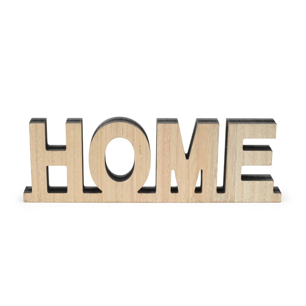 Block Letter HOME Sign | Wooden Tabletop Accent | Modern Rustic Shelf Decoration